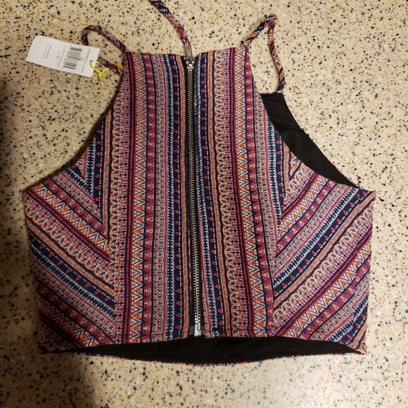 BCBG NWT SZ 0 festival crop top - Picture 2 of 4